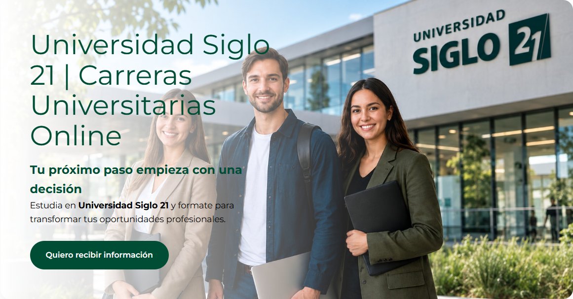 Universidad Siglo 21 | Carreras Universitarias Online